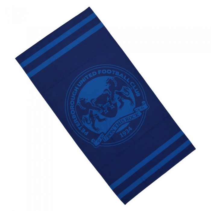 Navy Crest Beach Towel