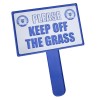 Embossed Keep Off The Pitch Sign 