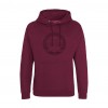 Burgandy Crest Hoodie
