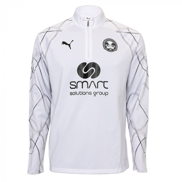 PUMA Ad Warm Up 1/4 Zip 25/26 White/Grey